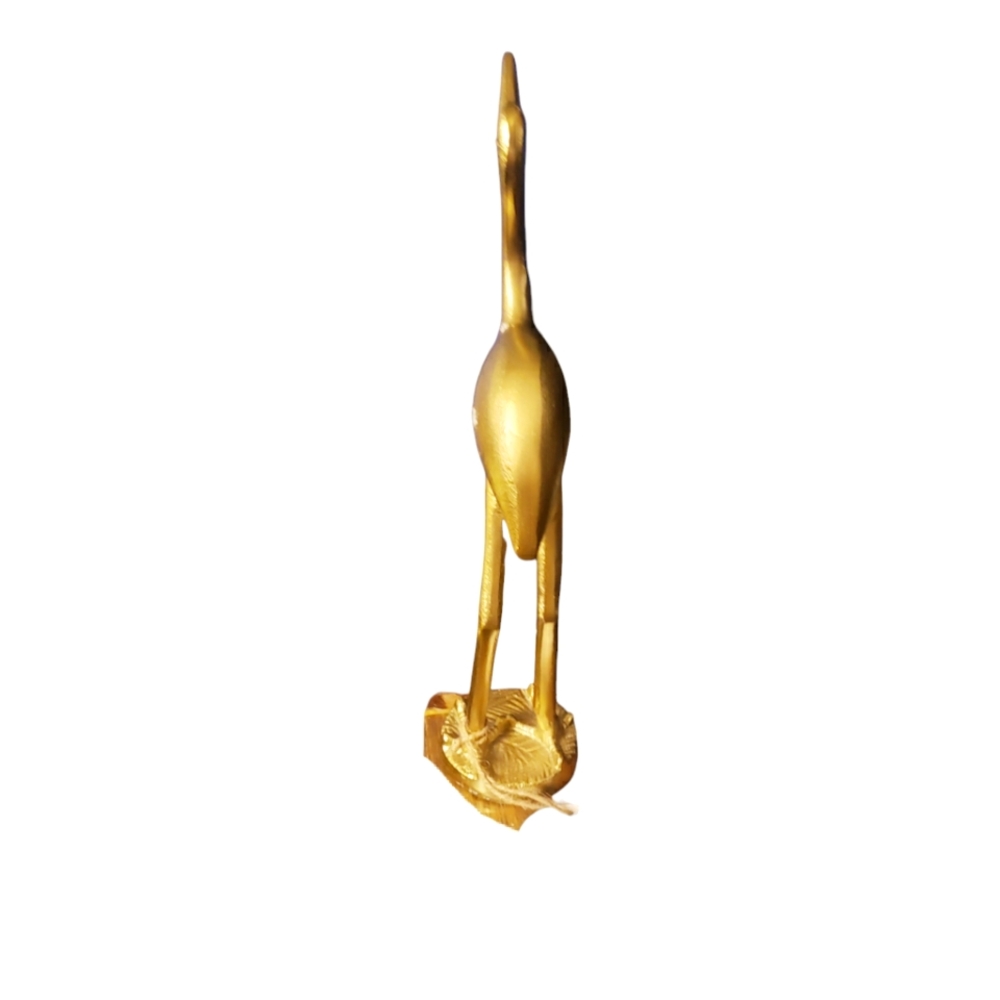 Heritage Decor Golden Crane Statue Figurine